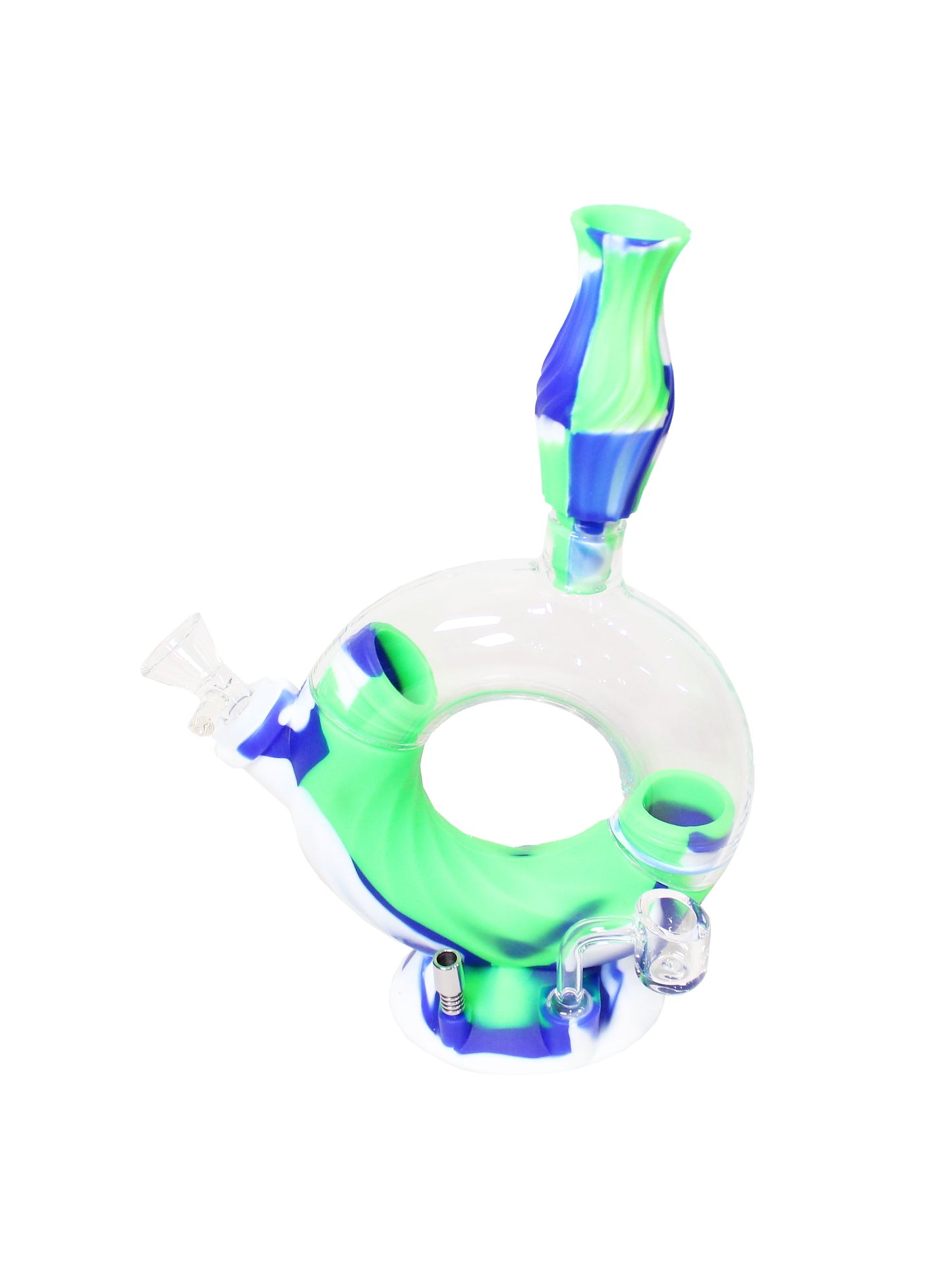 10in Half Round Glass and Silicone Pipe