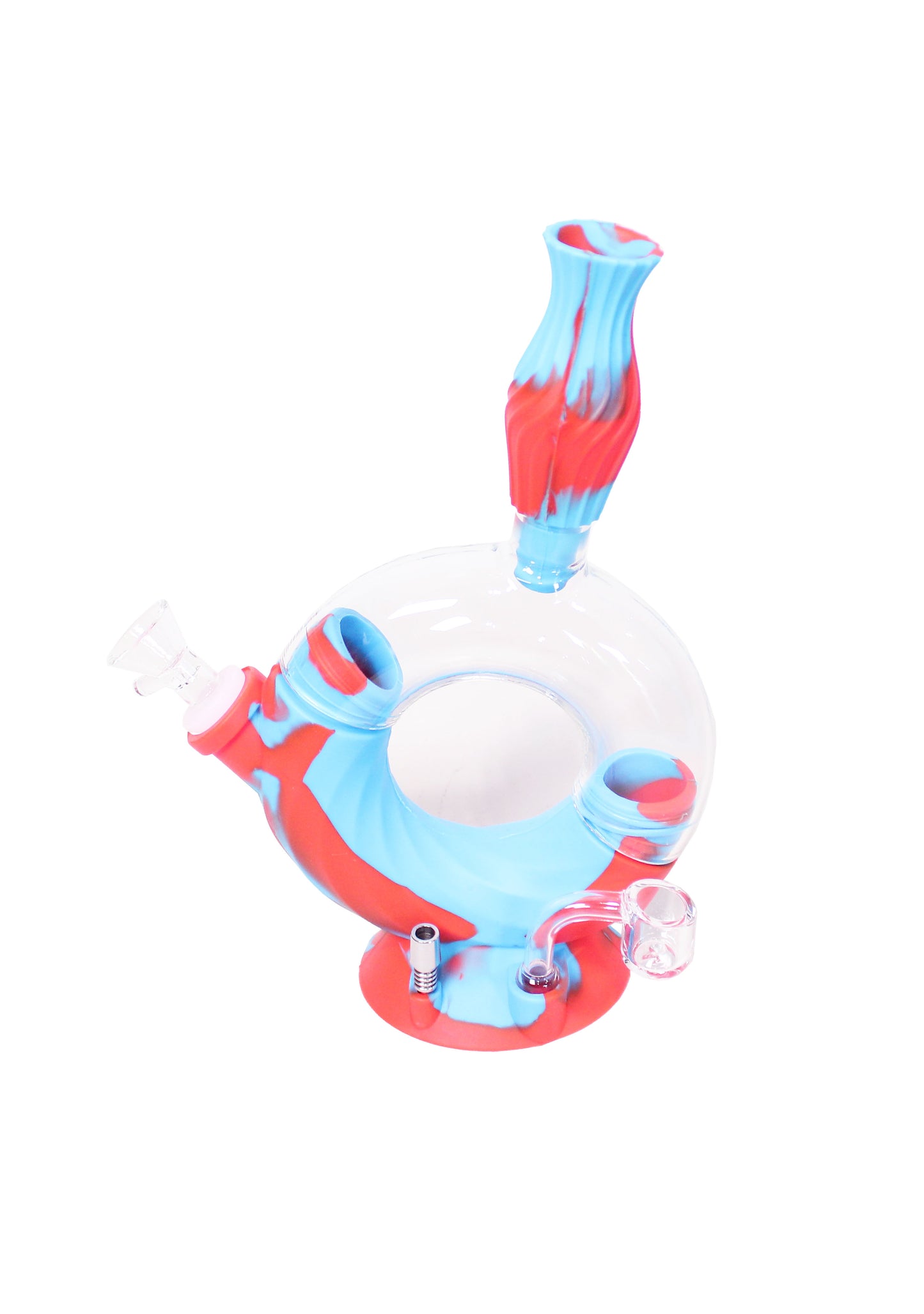 10in Half Round Glass and Silicone Pipe