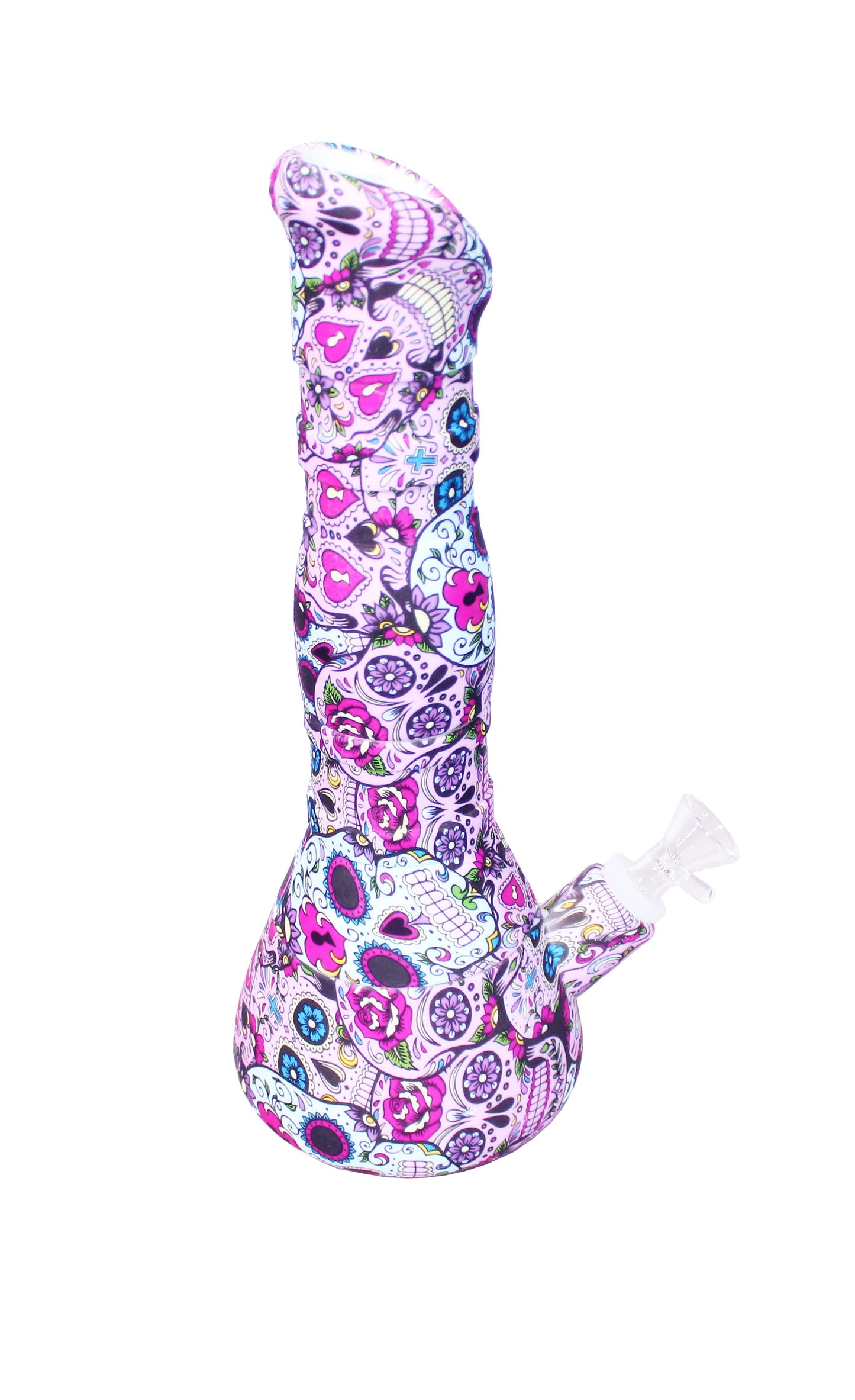 11.5in Printed Slanted Mouth Water Pipe