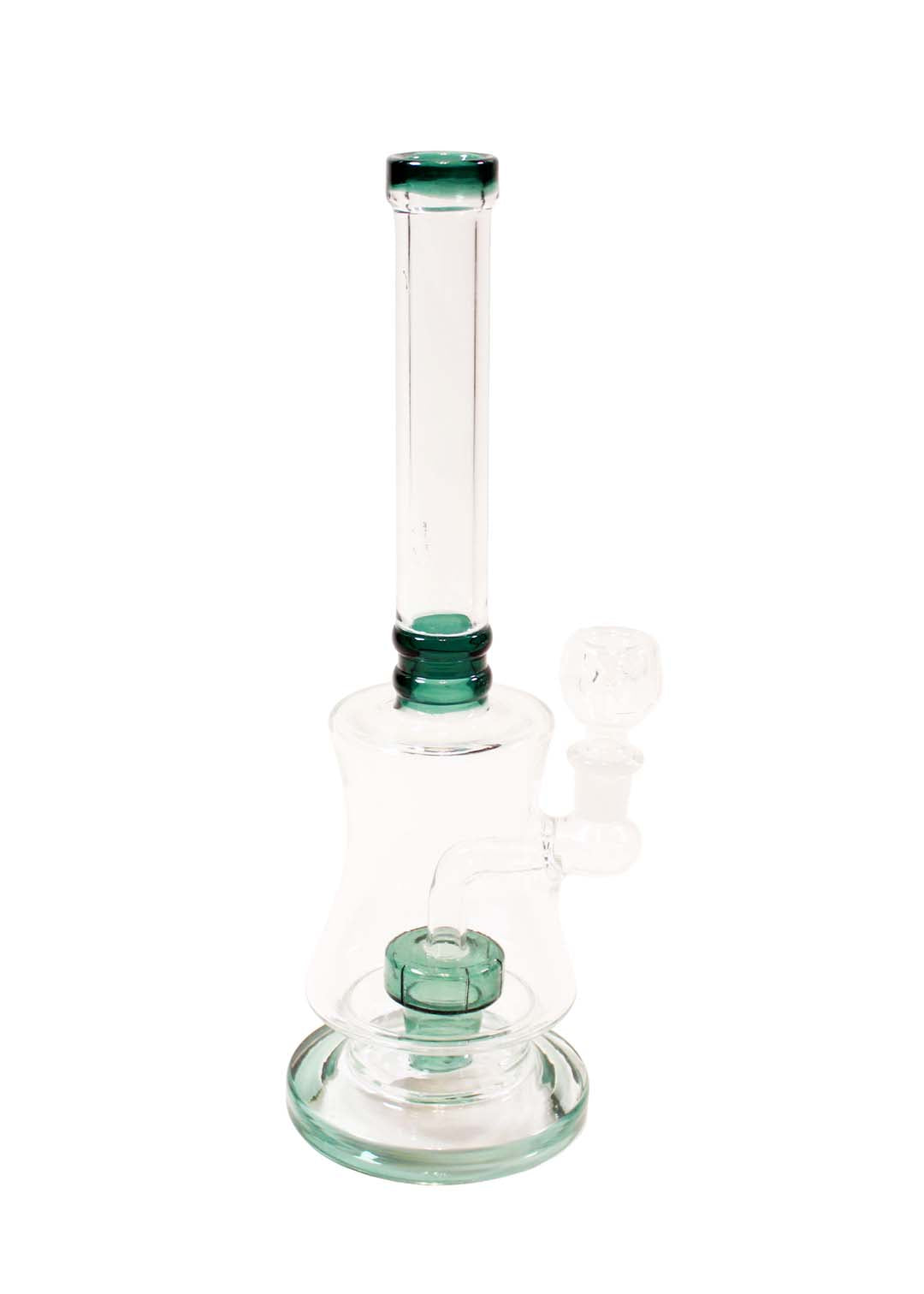 12in Color Trimmed Hourglass Body Water Pipe