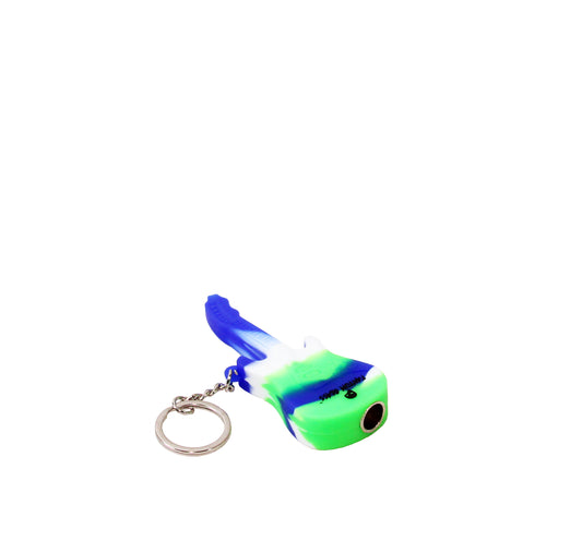 3.5in Keychain Silicone Guitar Hand Pipe