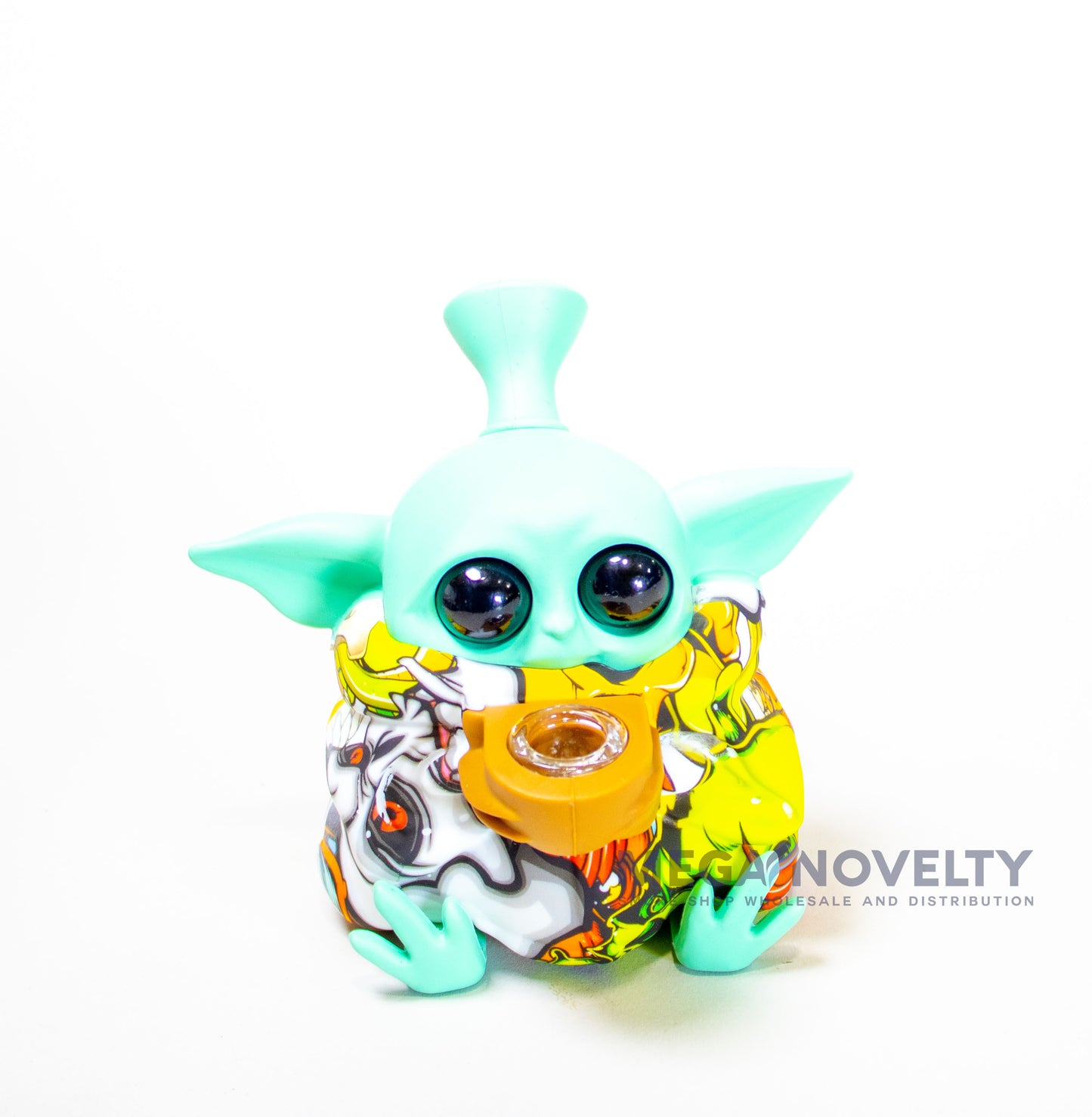 4in Silicone Baby Yoda Hand Pipe