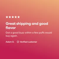 Hero Dose Delta-8 Runtz Vape - 5-star customer review and shipping quality