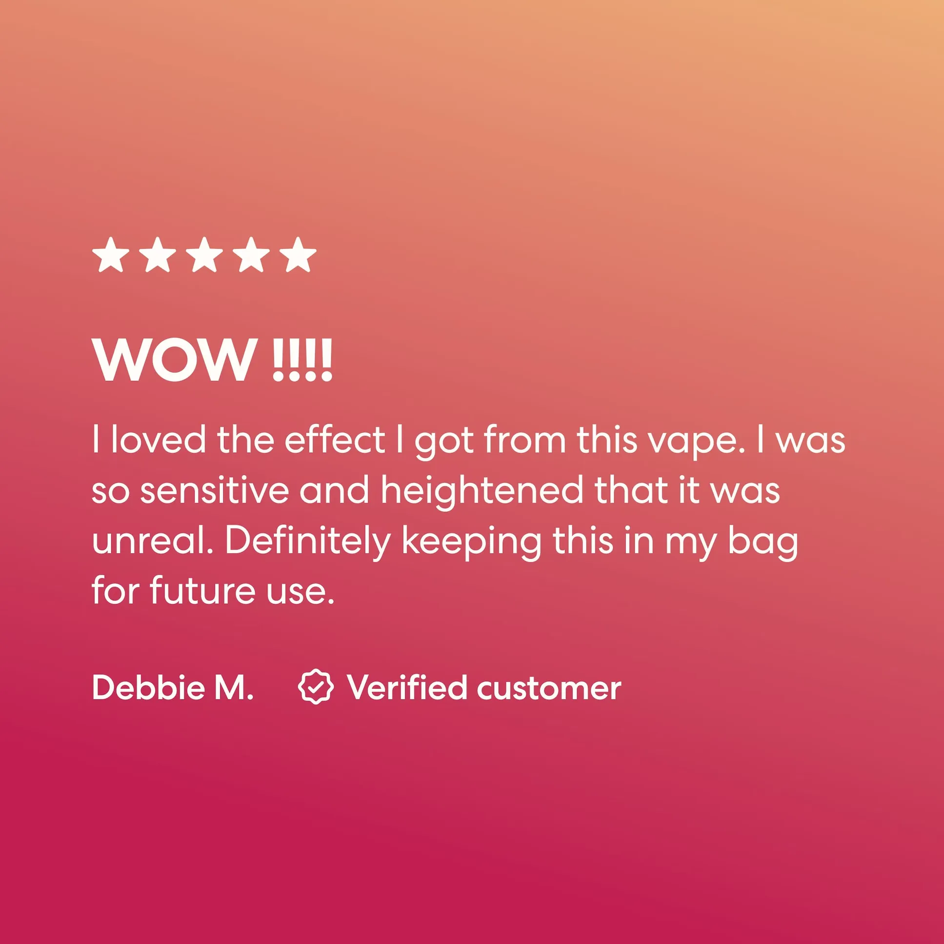 Hero Dose Kush Mintz Vape - Customer testimonial and 5-star review