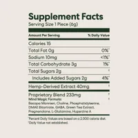 Mind Magic Gummies Supplement Facts Label