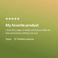 THC Gelato Vape - 5-star customer review and favorite product testimonial